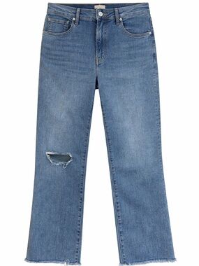 Everlane Kick Crop Mid Rise Straight Crop Raw Hem Jeans Women’s Size 29